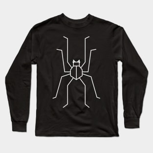 Trendy one line geometric design of spider Long Sleeve T-Shirt